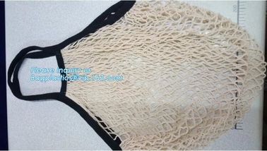 high quality reusable Cotton Mesh Net bag Shopping Tote Bag for foods and vegetable,Extra lightweight cotton net mesh ba supplier