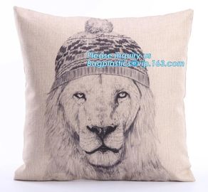 Wholesale creative double sided printing cheap cushions geometric deer custom cushion cover 50x50,applique work cushion supplier