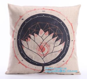 Wholesale creative double sided printing cheap cushions geometric deer custom cushion cover 50x50,applique work cushion supplier