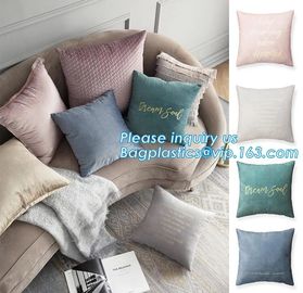 Latest design simple solid color pillow home decor cotton cushion cover,Cotton Embroidery Geometric Car Sofa Chair Bed T supplier