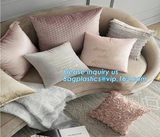 Latest design simple solid color pillow home decor cotton cushion cover,Cotton Embroidery Geometric Car Sofa Chair Bed T supplier