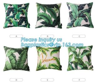 Tropical leaf latest design digital printing cushion cover wholesale decorative pillow covers,Latest design custom print supplier