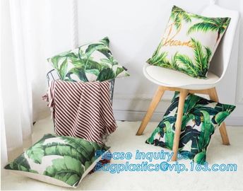 Tropical leaf latest design digital printing cushion cover wholesale decorative pillow covers,Latest design custom print supplier