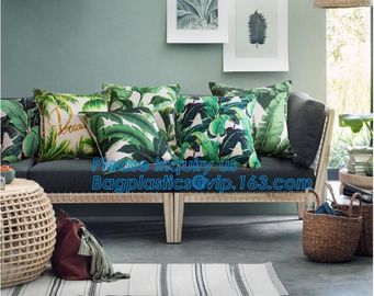 Tropical leaf latest design digital printing cushion cover wholesale decorative pillow covers,Latest design custom print supplier