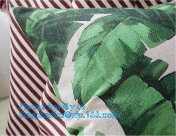 Tropical leaf latest design digital printing cushion cover wholesale decorative pillow covers,Latest design custom print supplier