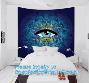 Custom printed hippie Decorative mandala tapestry wall hanging,wholesale home decor bohemian mandala hippie wall tapestr supplier