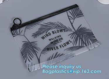 custom made cute clear pvc EVA TPU super clear bikini swimsuit zip lock bags, slider seal bags, sliding bag, slide tip b supplier