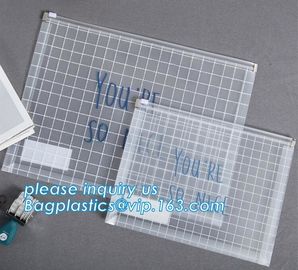 stationery high quality colorful durable zipper document bag a4 clear plastic pvc stationery file bag with handle pack supplier