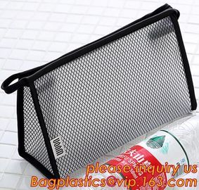 Promotional high quality custom logo plastic mesh document bag PVC file holder bag with zipper,A4 Colorful Printed Docum supplier