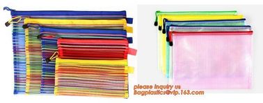 Wholesale Office School Supply A4/5/6 Mesh Zipper Document Bag Multicolor PVC A4 Archives Contract,Office School Supplie supplier