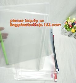 Office School Supply A4/5/6 Plastic PVC Document Bags With Zipper File Folder Stationery Pen Bag For Office School Suppl supplier