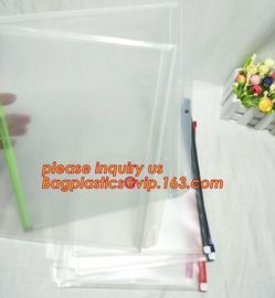 Office School Supply A4/5/6 Plastic PVC Document Bags With Zipper File Folder Stationery Pen Bag For Office School Suppl supplier