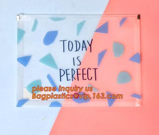 Office School Supply A4/5/6 Plastic PVC Document Bags With Zipper File Folder Stationery Pen Bag For Office School Suppl supplier