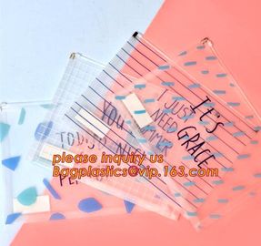 Office School Supply A4/5/6 Plastic PVC Document Bags With Zipper File Folder Stationery Pen Bag For Office School Suppl supplier