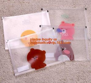 Office School Supply A4/5/6 Plastic PVC Document Bags With Zipper File Folder Stationery Pen Bag For Office School Suppl supplier