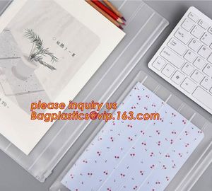 custom clear a4 a5 pu pvc plastic document bag,Custom Imprint Clear Zipper PVC Mesh Bag A5 Document Bag PVC File Folder supplier