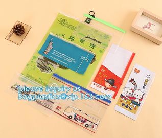 High quality A4 A5 size clear transparent pvc zipper pp document carrying zip file folder bag for office bagplastics pac supplier