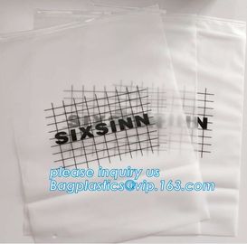 CPE Slider Top Zipper Bag For Swimwear Custom Printed Clothes Packaging Frosted Poly Bags,frosted slider zipper lock pla supplier
