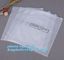 custom printed transparent bottom gusset slider zipper garment packaging pouch k swimwear clothing bag clear poly supplier
