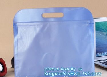 Biodegradable custom colored PVC zipfile document folder a4 document bag polyester zipper document bag waterproof bageas supplier