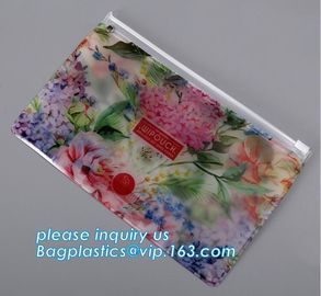 Biodegradable custom fashion clear PVC cosmetic pouch bag with liquid glitters cheap glitter makeup pouch bagease packai supplier