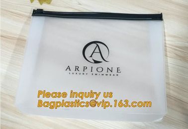 biodegradable beach bikini swimwear packaging bag pvc zipper bag,Eco friendly Slider Zipper Flat Matt Plastic Bag For Do supplier