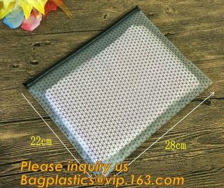 pencil case PVC bag zippered PVC mesh bag EVA document file bag,water-proof PVC zipper stationary document set bags supplier