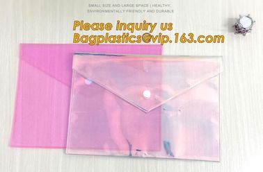 neon button bag, button envelope,A4 Waterproof PVC PP Document Bag,best quality school use pvc document bag for holder supplier