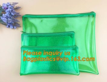 Promotional custom logo transparent pvc waterproof file pouch plastic document bag with zipper,Stationery Document File supplier