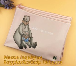 Promotional custom logo transparent pvc waterproof file pouch plastic document bag with zipper,Stationery Document File supplier