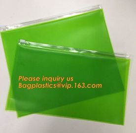 popular office stationary A4 pvc document bags with zipper,A4 PVC PP clear zipper file folder document bag bagplastics supplier