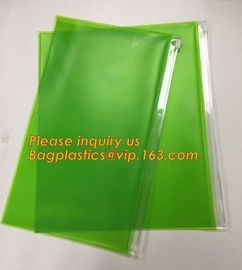 popular office stationary A4 pvc document bags with zipper,A4 PVC PP clear zipper file folder document bag bagplastics supplier