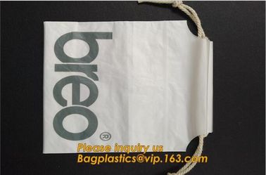 DIY drawstring christmas gift bag,Printed Plastic Drawstring Bag,custom printed small apple quality plastic drawstring b supplier