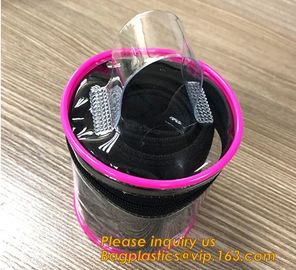 Hot selling luxury round tube lipstick pvc bag packaging high quality colorful paper cosmetic box with low price bagease supplier