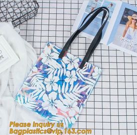 pvc bag with handle folding tote bag pvc swimsuit bag,Clear Vinyl Bags With Handles Clear Makeup Set PVC Zipper Bag supplier