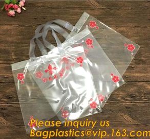 Factory Custom made Environmental PVC clear packaging toy storage handle bag,plastic tote packaging bag with handles fro supplier