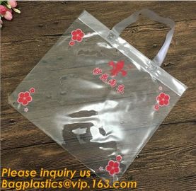 Factory Custom made Environmental PVC clear packaging toy storage handle bag,plastic tote packaging bag with handles fro supplier