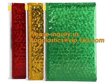 Hot Metallic Colorful Bagease Packaging Zipper Bubble Bag For Cosmetic Packaging,k Bubble Bags are Made of PET/CP supplier