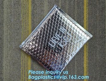 Biodegradable k Reusable Bubble Packing  Zipper Pink Bag, reclosable, slider zipper seal,  metallic bubble b supplier