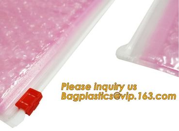 Pink Shiny Black Cosmetic Zipper Bubble Bag Slider Padded Pouch,Customized Slider Bubble Bag, OEM Factory Price With Cus supplier