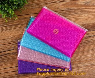 Bubble k bag/bubble slider bag/bubble zipper bag customize color size printing,Bubble Padded Bag EPE/PO Film Bag E supplier