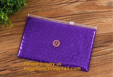 Bubble k bag/bubble slider bag/bubble zipper bag customize color size printing,Bubble Padded Bag EPE/PO Film Bag E supplier