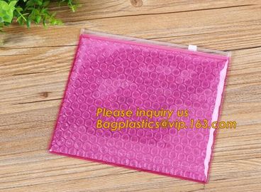 Mini small pouches k bags with slider zip plastic bags zipper bubble mailers with laser film/custom design bagease supplier