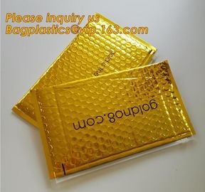 Slider padded grip seal Golden bags, air bubble bag with slider zipper,design custom anti static plastic black k b supplier