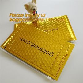 Slider padded grip seal Golden bags, air bubble bag with slider zipper,design custom anti static plastic black k b supplier