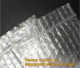 Reclosable Reusable Packing Bubblemetallic glossy holographic cosmetic packing k bubble pouch slider zipper bubble supplier