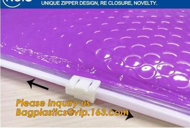 Holographic Factory Shiny gold Cosmetic bag Zipper Bubble Bag zip-lock Slider Padded Mailer metallic bubble zipper bagea supplier