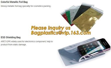 Holographic Factory Shiny gold Cosmetic bag Zipper Bubble Bag zip-lock Slider Padded Mailer metallic bubble zipper bagea supplier