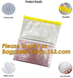 Cosmetic Pink Slider Padded Bag/Holographic k Bag With Bubble,Holographic Metallic Zipper Bubble Bag/Slider Padded supplier