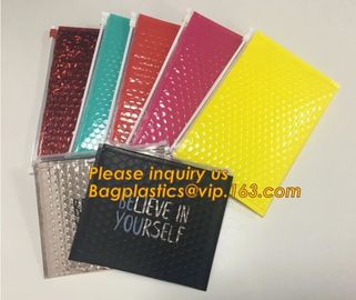 k Bubble Bag Zipper Padded Bag with LOGO for Cosmetic,custom colorful metallic bubble zipper bag Packaging Cosmeti supplier